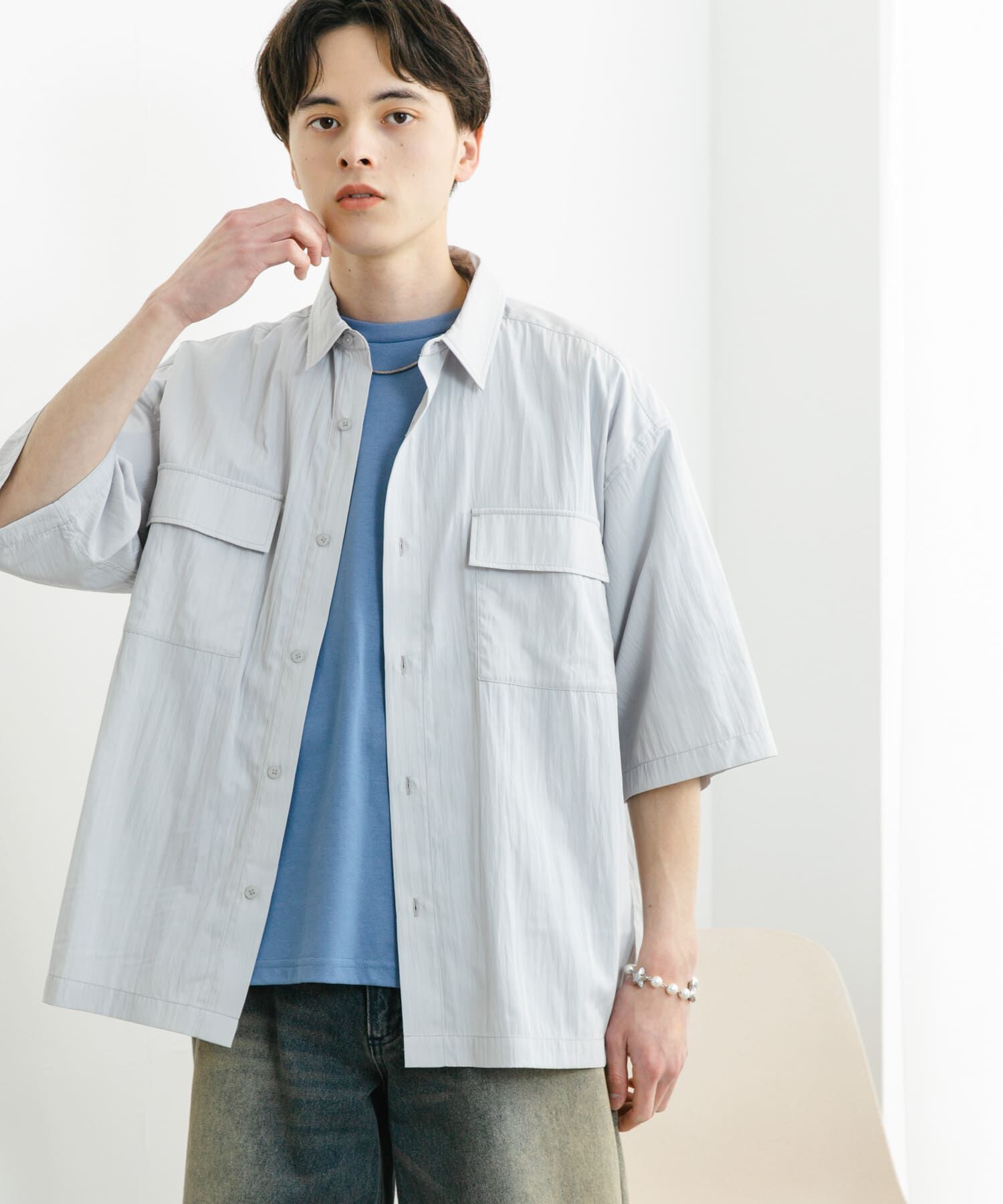 SENSE OF PLACE by URBAN RESEARCH「ワッシャーナイロンショートスリーブシャツ」|シャツ・ブラウス|