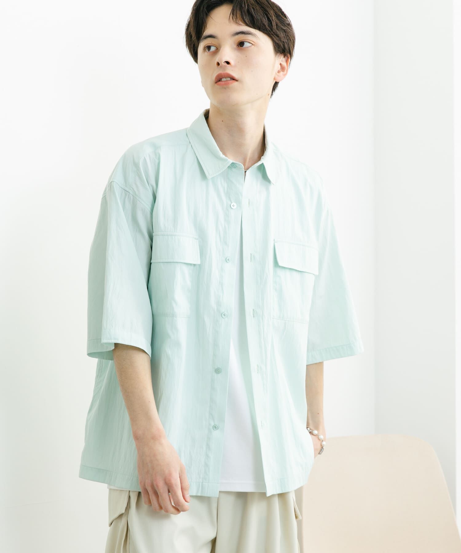 SENSE OF PLACE by URBAN RESEARCH「ワッシャーナイロンショートスリーブシャツ」|シャツ・ブラウス|