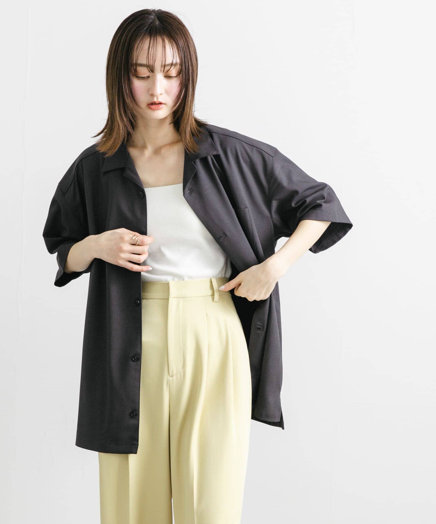 SENSE OF PLACE by URBAN RESEARCH「『ユニセックス』オープンカラールーズショートスリーブシャツ」|シャツ・ブラウス|