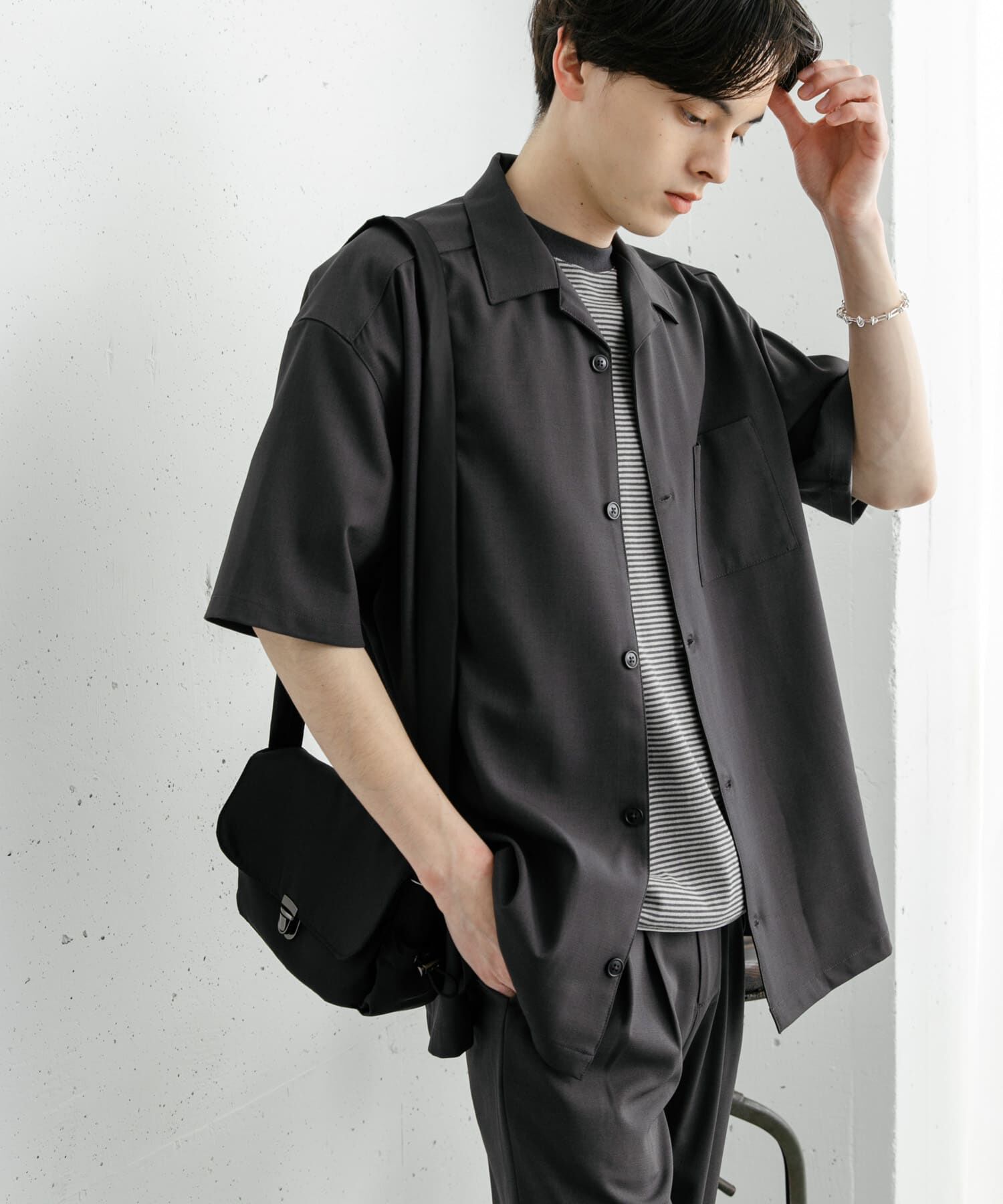 SENSE OF PLACE by URBAN RESEARCH「『ユニセックス』オープンカラールーズショートスリーブシャツ」|シャツ・ブラウス|