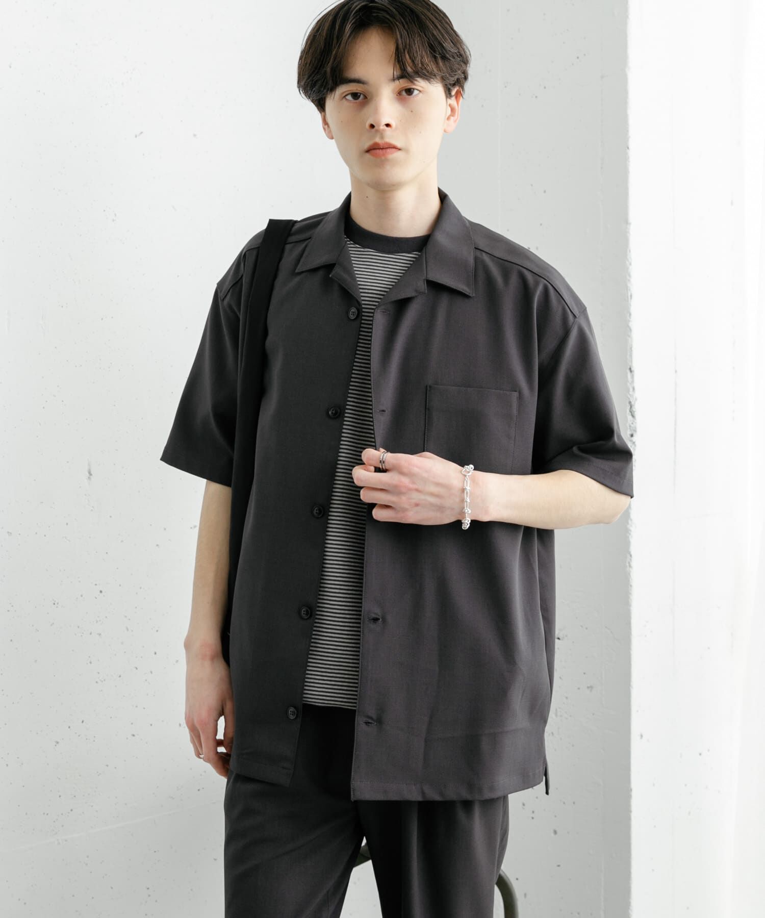 SENSE OF PLACE by URBAN RESEARCH「『ユニセックス』オープンカラールーズショートスリーブシャツ」|シャツ・ブラウス|