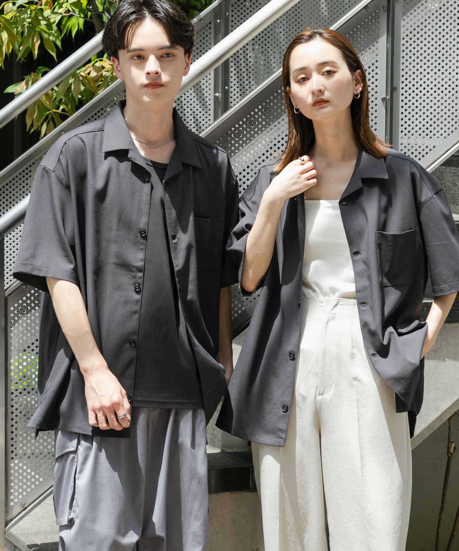 SENSE OF PLACE by URBAN RESEARCH「『ユニセックス』オープンカラールーズショートスリーブシャツ」|シャツ・ブラウス|