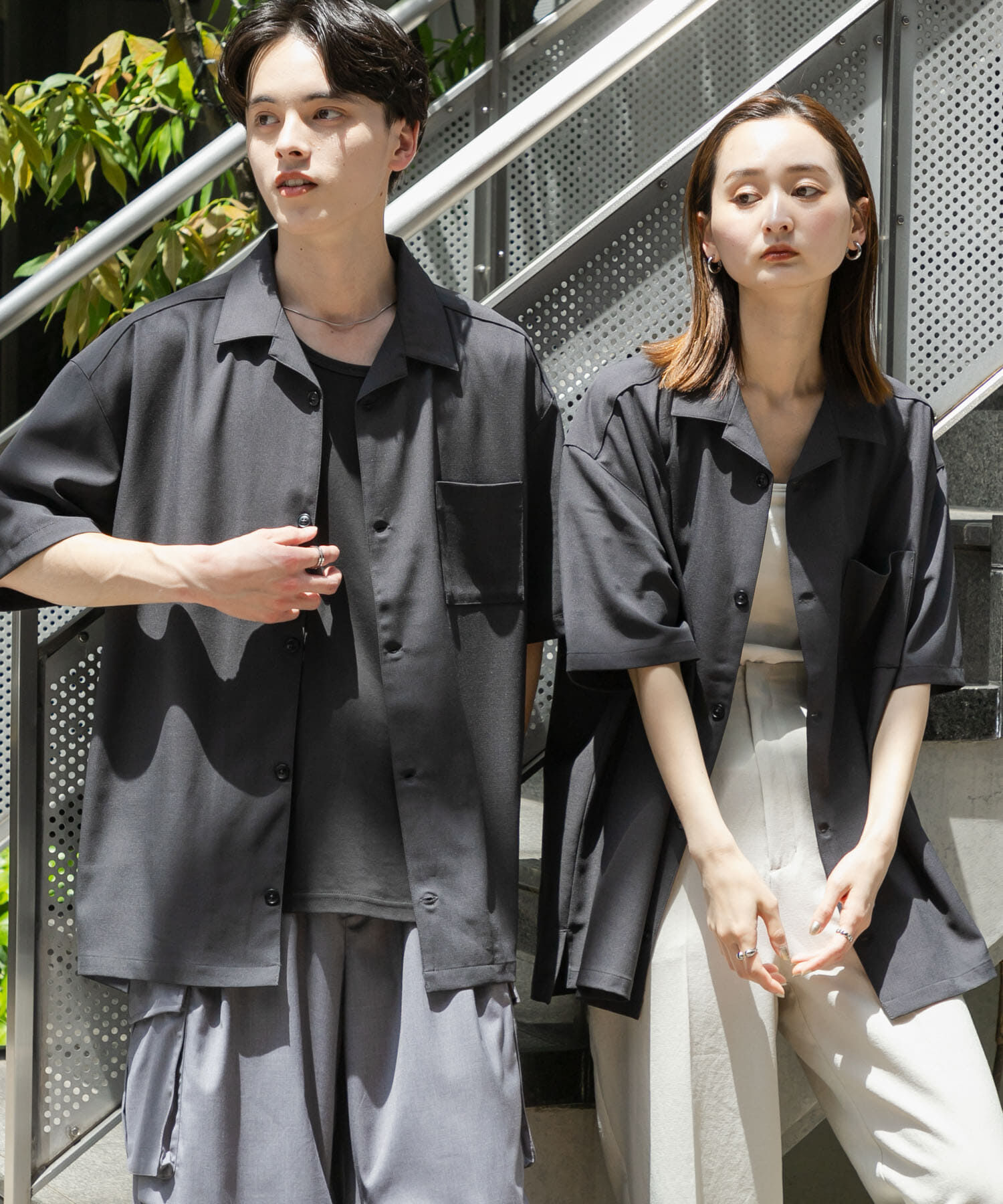 SENSE OF PLACE by URBAN RESEARCH「『ユニセックス』オープンカラールーズショートスリーブシャツ」|シャツ・ブラウス|