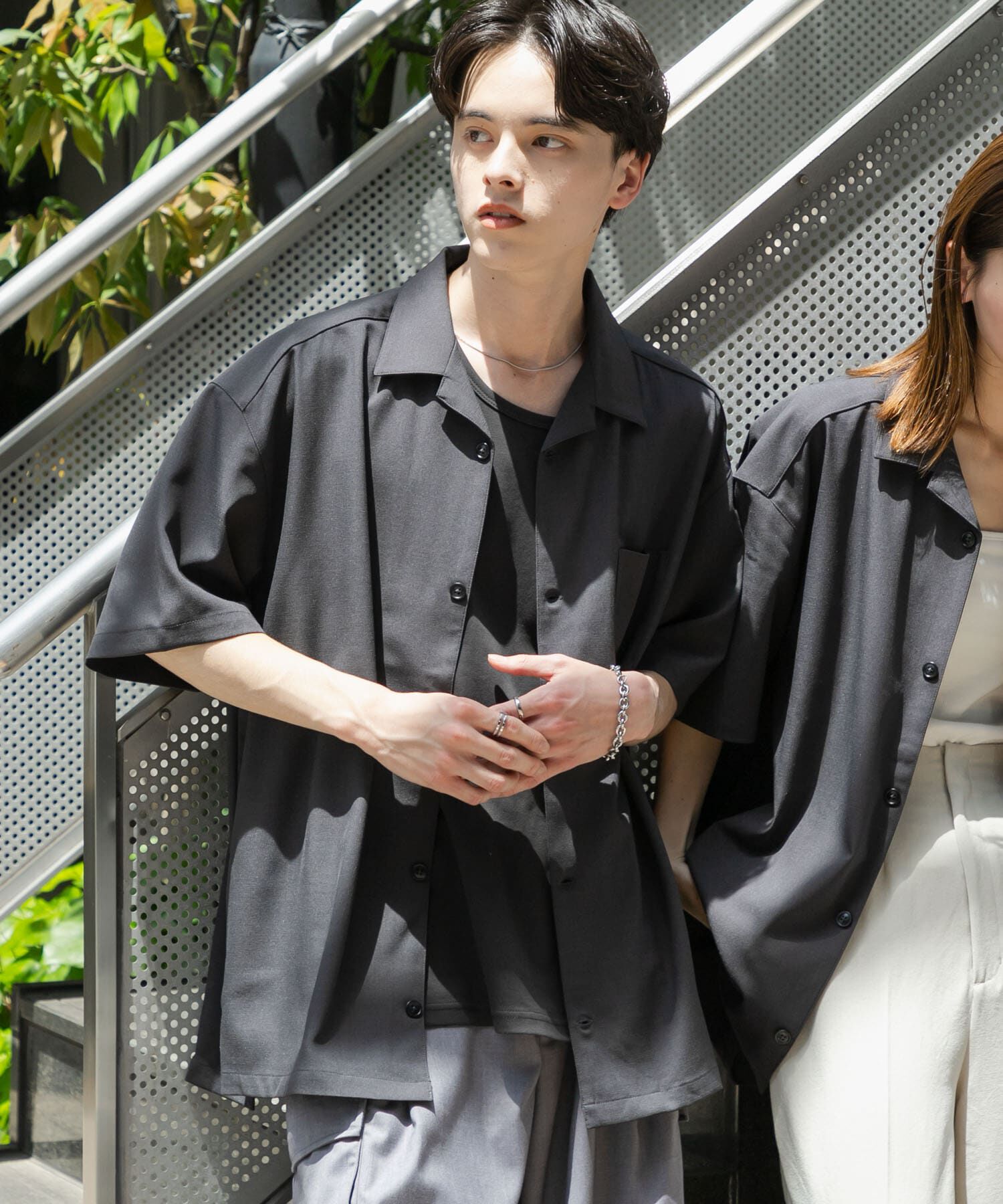 SENSE OF PLACE by URBAN RESEARCH「『ユニセックス』オープンカラールーズショートスリーブシャツ」|シャツ・ブラウス|