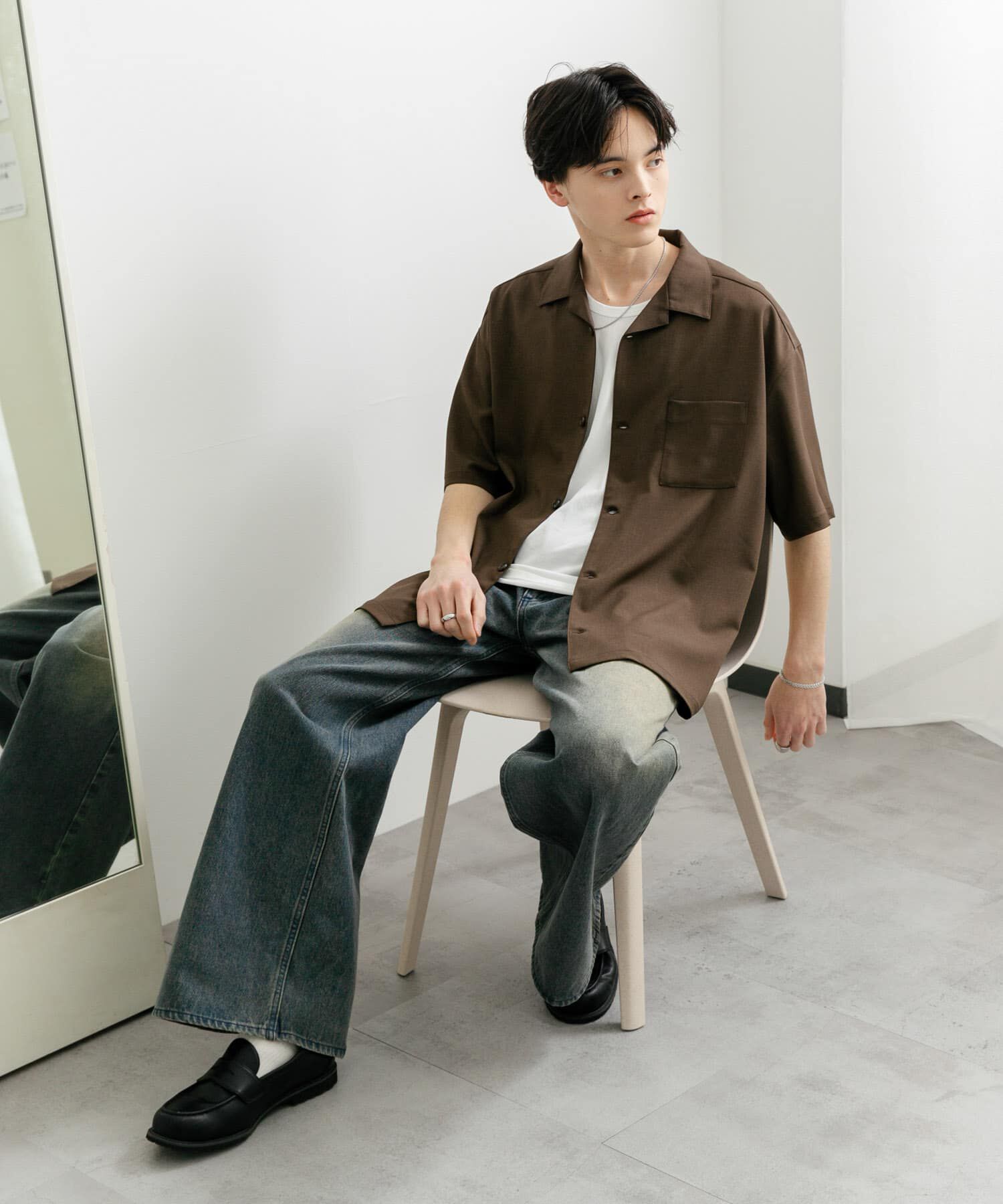 SENSE OF PLACE by URBAN RESEARCH「『ユニセックス』オープンカラールーズショートスリーブシャツ」|シャツ・ブラウス|