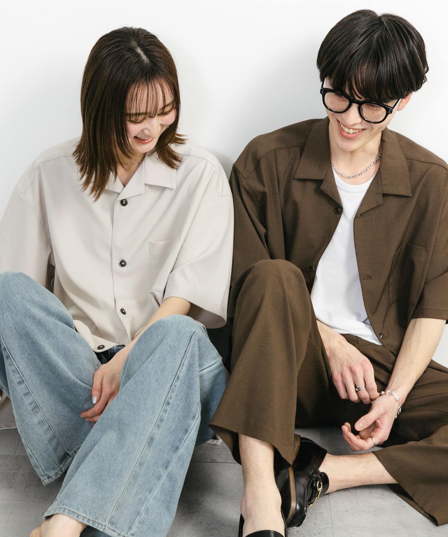 SENSE OF PLACE by URBAN RESEARCH「『ユニセックス』オープンカラールーズショートスリーブシャツ」|シャツ・ブラウス|