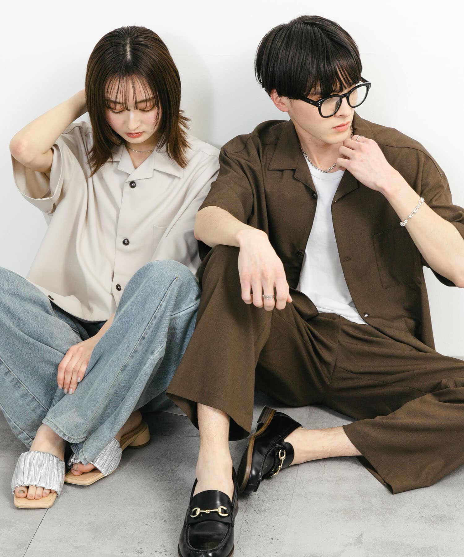 SENSE OF PLACE by URBAN RESEARCH「『ユニセックス』オープンカラールーズショートスリーブシャツ」|シャツ・ブラウス|