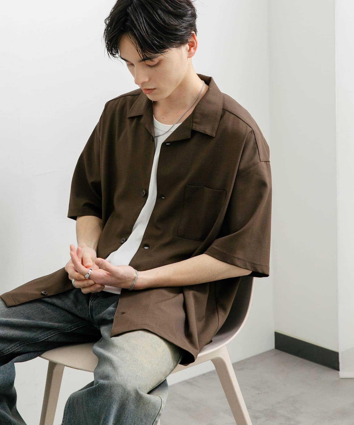 SENSE OF PLACE by URBAN RESEARCH「『ユニセックス』オープンカラールーズショートスリーブシャツ」|シャツ・ブラウス|