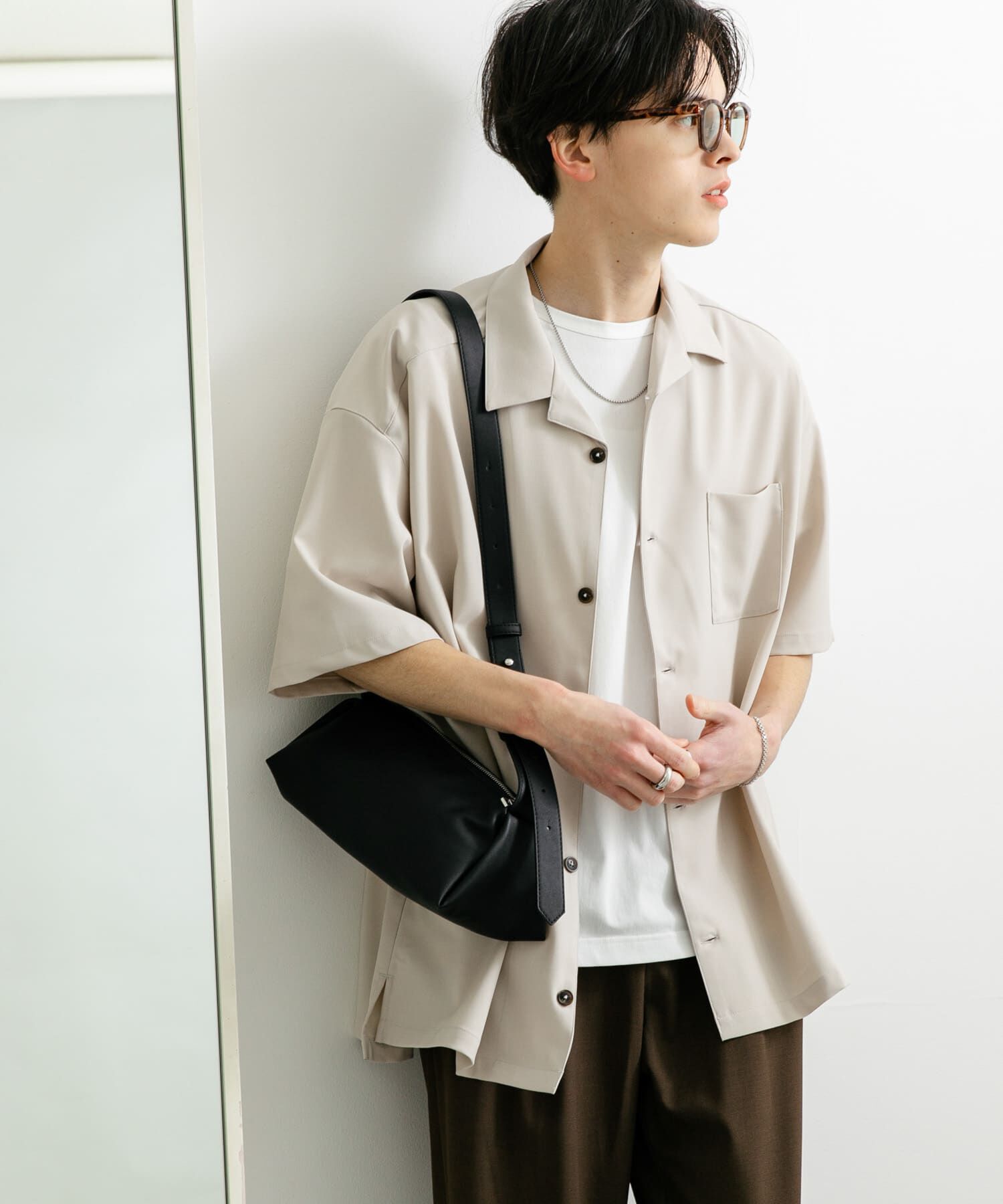 SENSE OF PLACE by URBAN RESEARCH「『ユニセックス』オープンカラールーズショートスリーブシャツ」|シャツ・ブラウス|