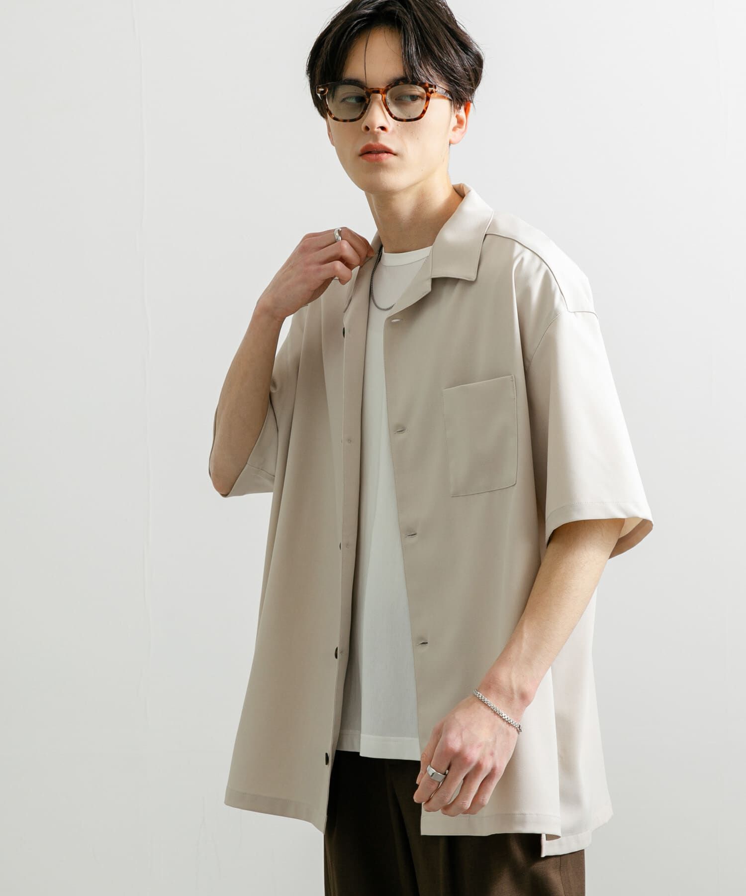 SENSE OF PLACE by URBAN RESEARCH「『ユニセックス』オープンカラールーズショートスリーブシャツ」|シャツ・ブラウス|