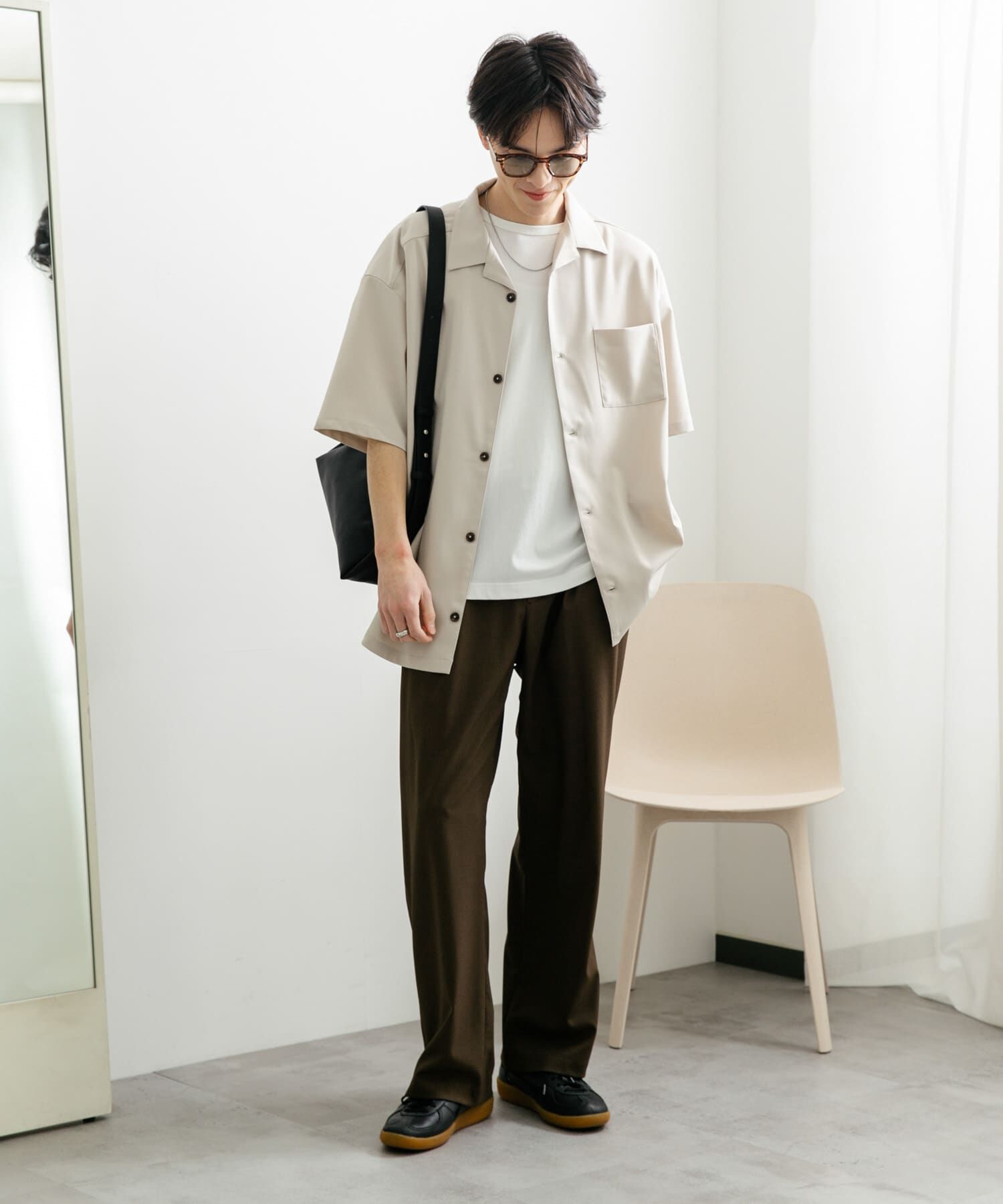 SENSE OF PLACE by URBAN RESEARCH「『ユニセックス』オープンカラールーズショートスリーブシャツ」|シャツ・ブラウス|