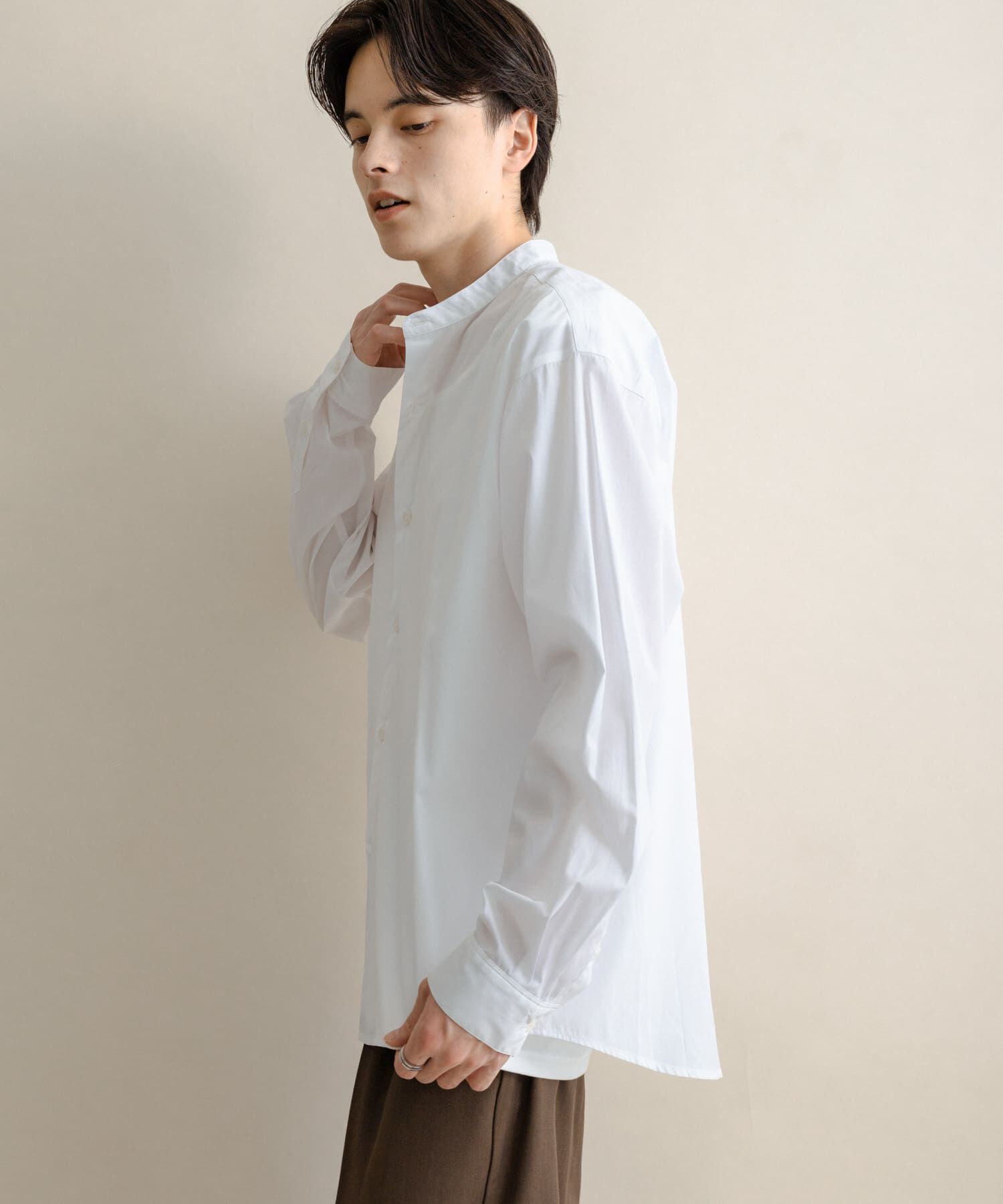 SENSE OF PLACE by URBAN RESEARCH「『WEB限定』コンフォートバンドカラーシャツ」|シャツ・ブラウス|