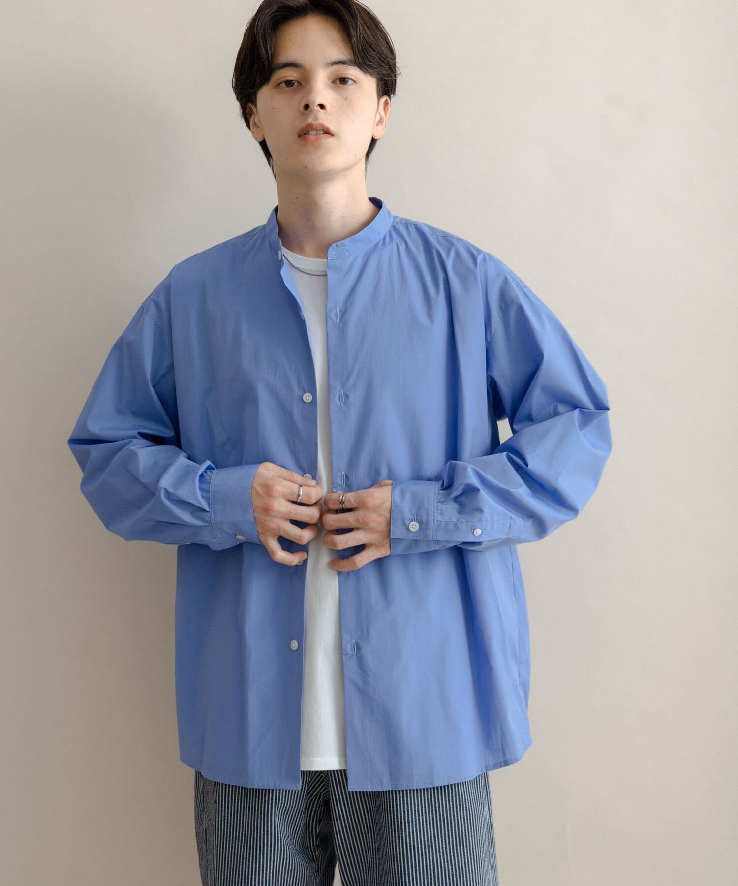 SENSE OF PLACE by URBAN RESEARCH「『WEB限定』コンフォートバンドカラーシャツ」|シャツ・ブラウス|