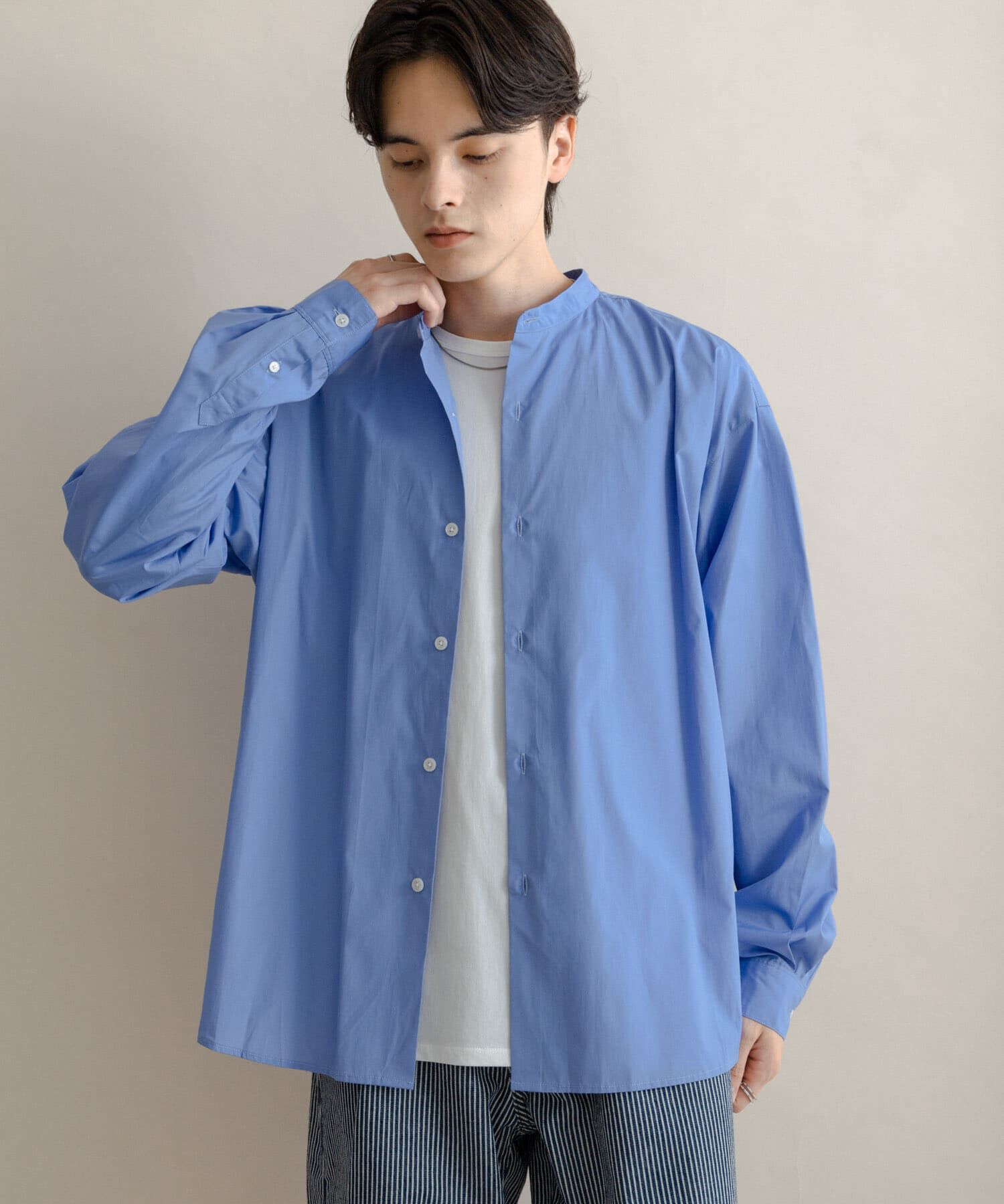 SENSE OF PLACE by URBAN RESEARCH「『WEB限定』コンフォートバンドカラーシャツ」|シャツ・ブラウス|