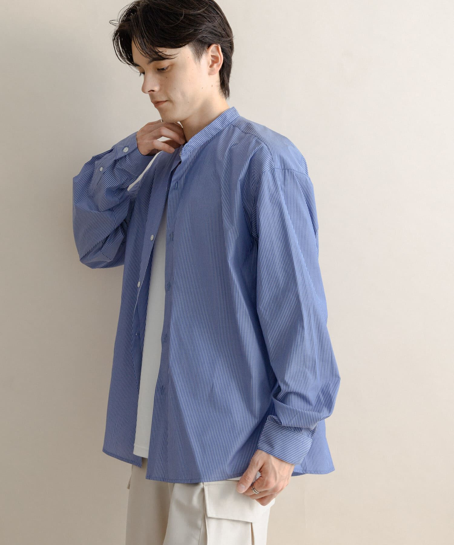 SENSE OF PLACE by URBAN RESEARCH「『WEB限定』コンフォートバンドカラーシャツ」|シャツ・ブラウス|