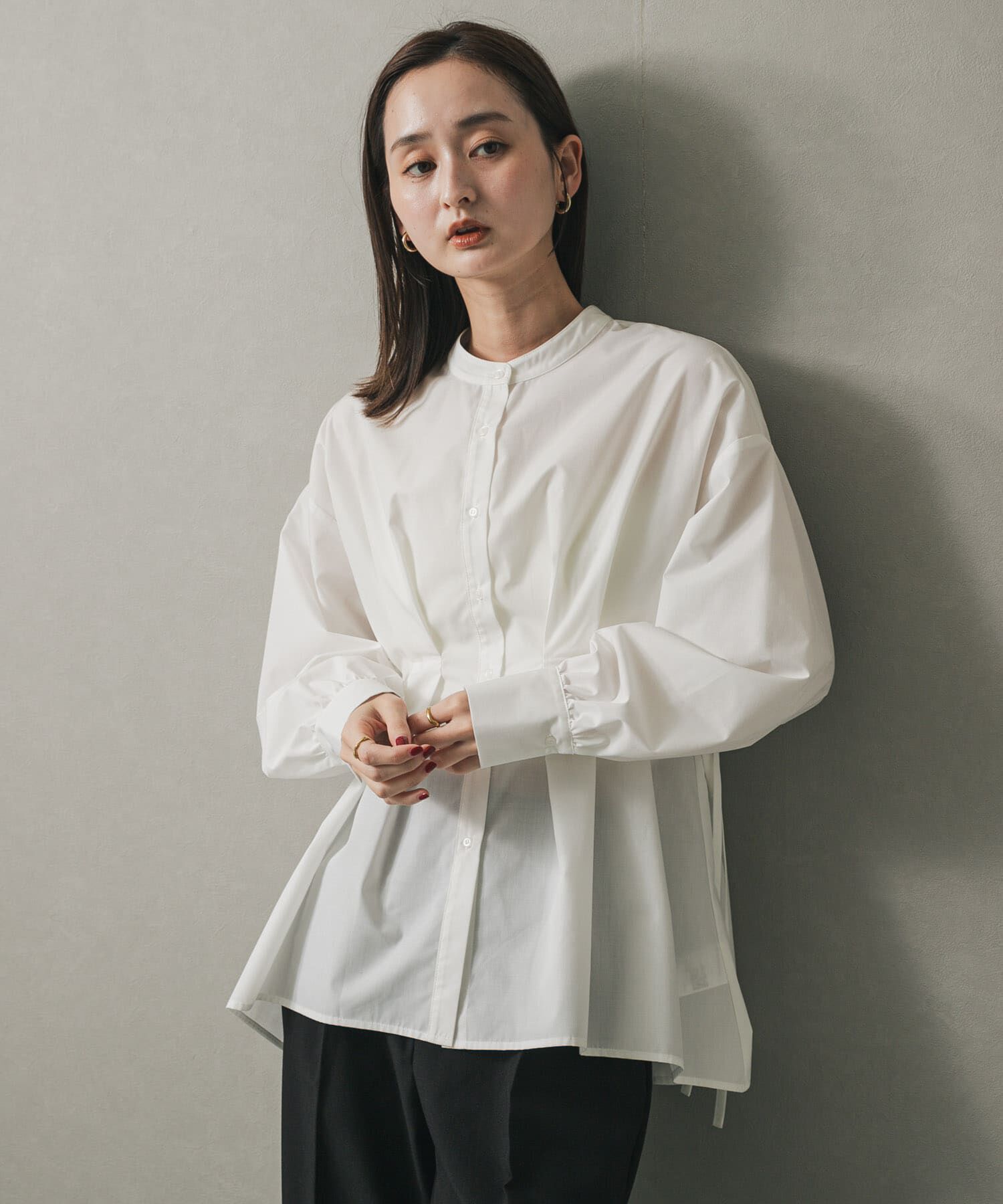 SENSE OF PLACE by URBAN RESEARCH「ウエストタックボリュームスリーブブラウス」|シャツ・ブラウス|