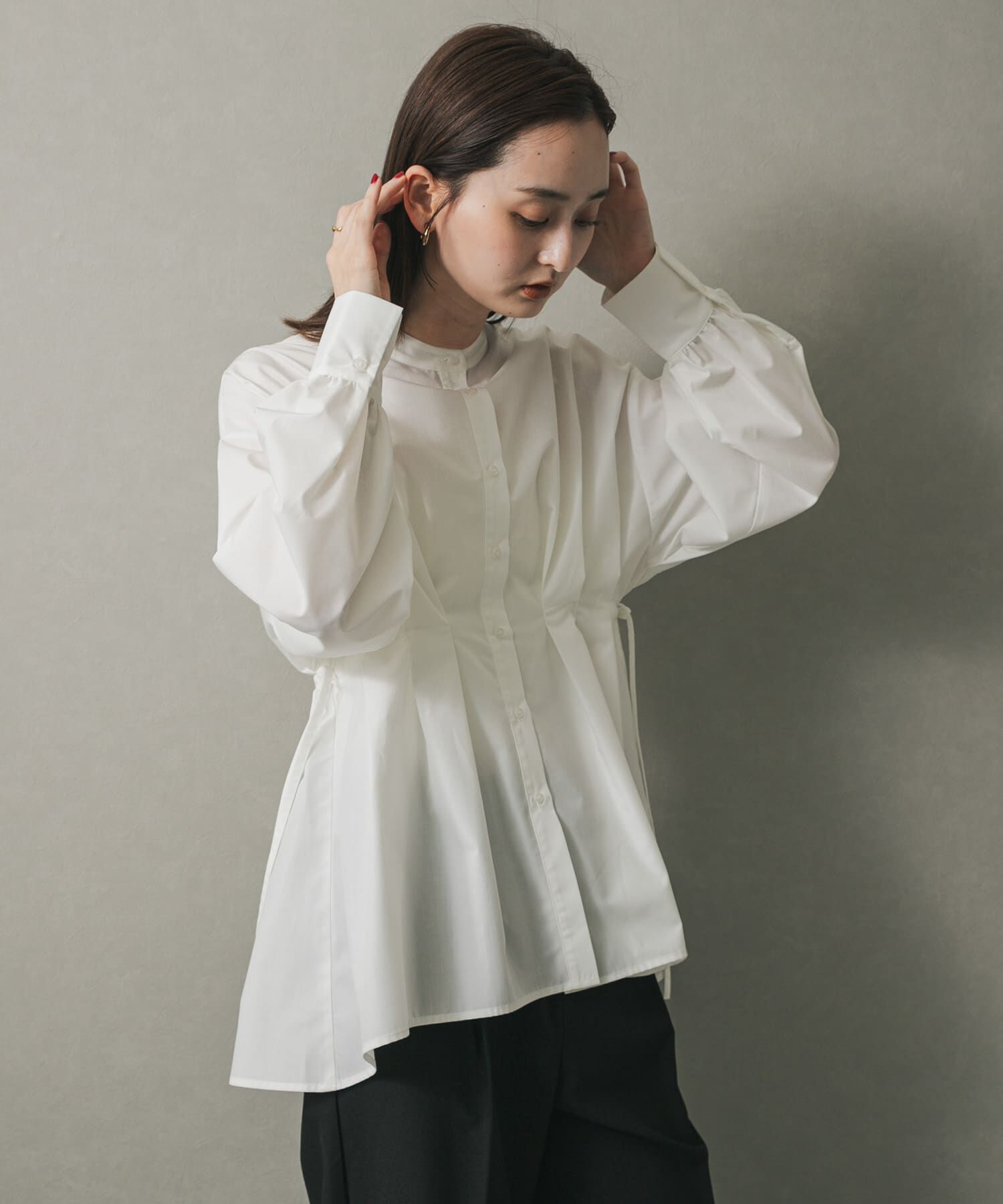 SENSE OF PLACE by URBAN RESEARCH「ウエストタックボリュームスリーブブラウス」|シャツ・ブラウス|