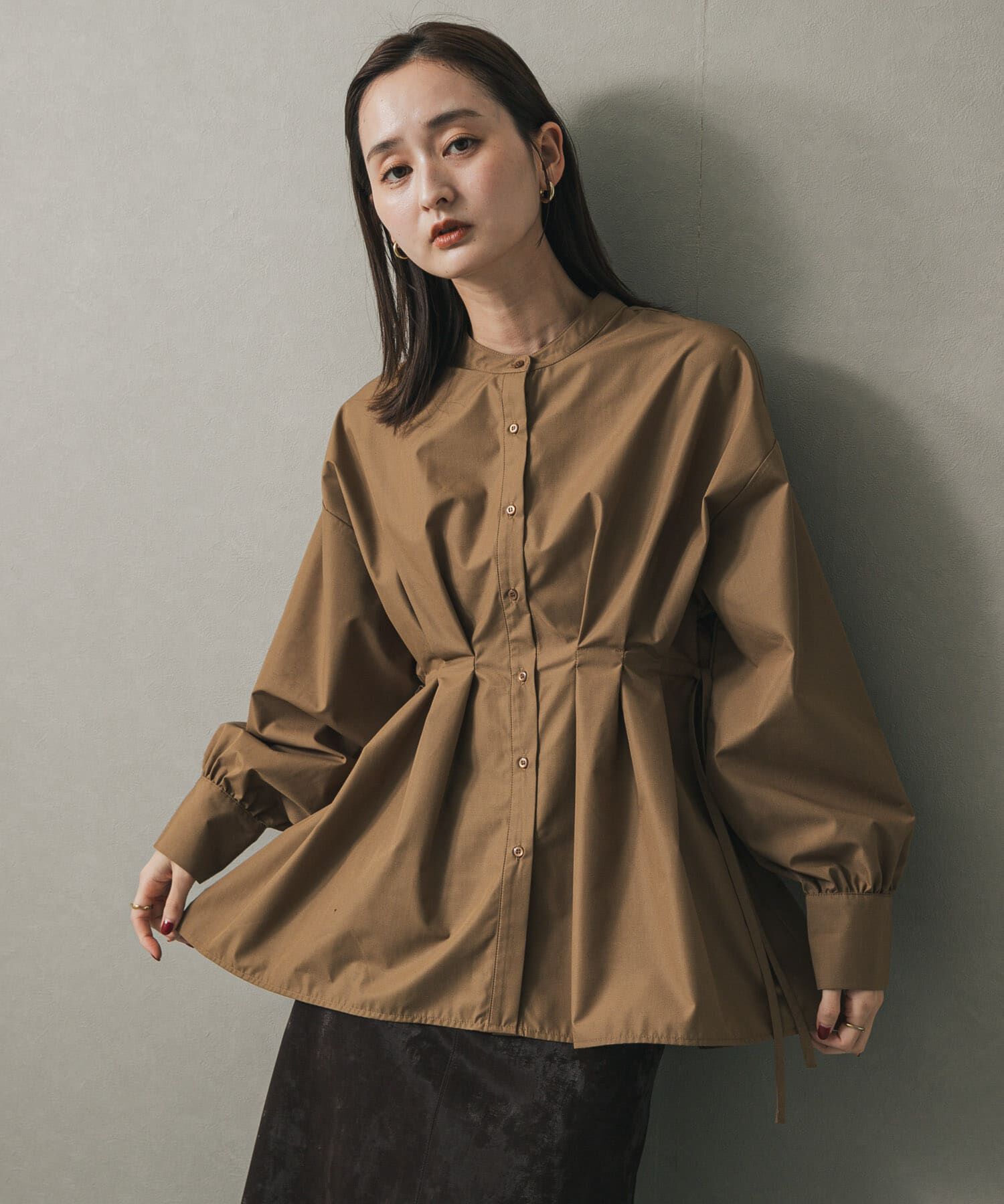 SENSE OF PLACE by URBAN RESEARCH「ウエストタックボリュームスリーブブラウス」|シャツ・ブラウス|