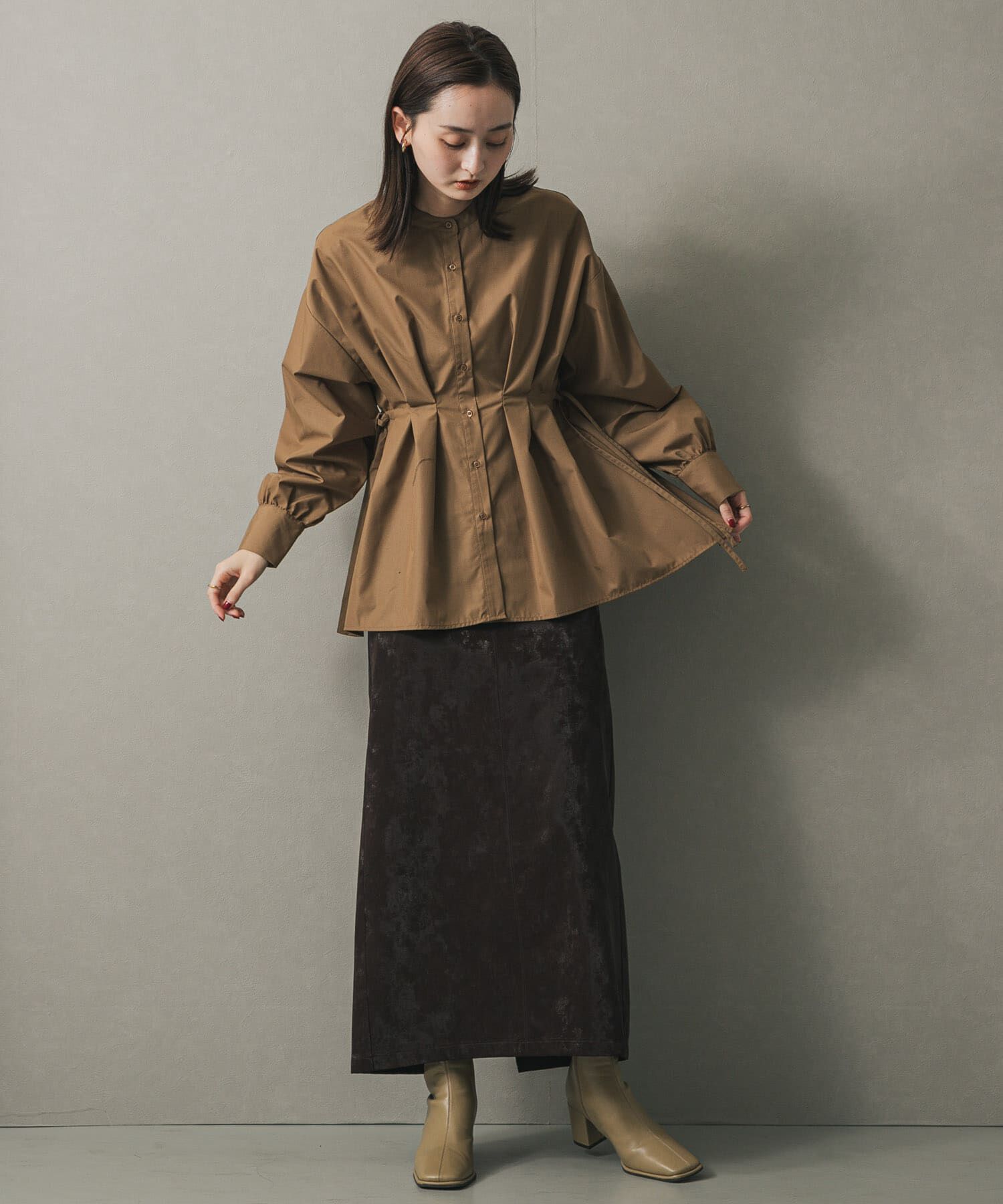 SENSE OF PLACE by URBAN RESEARCH「ウエストタックボリュームスリーブブラウス」|シャツ・ブラウス|