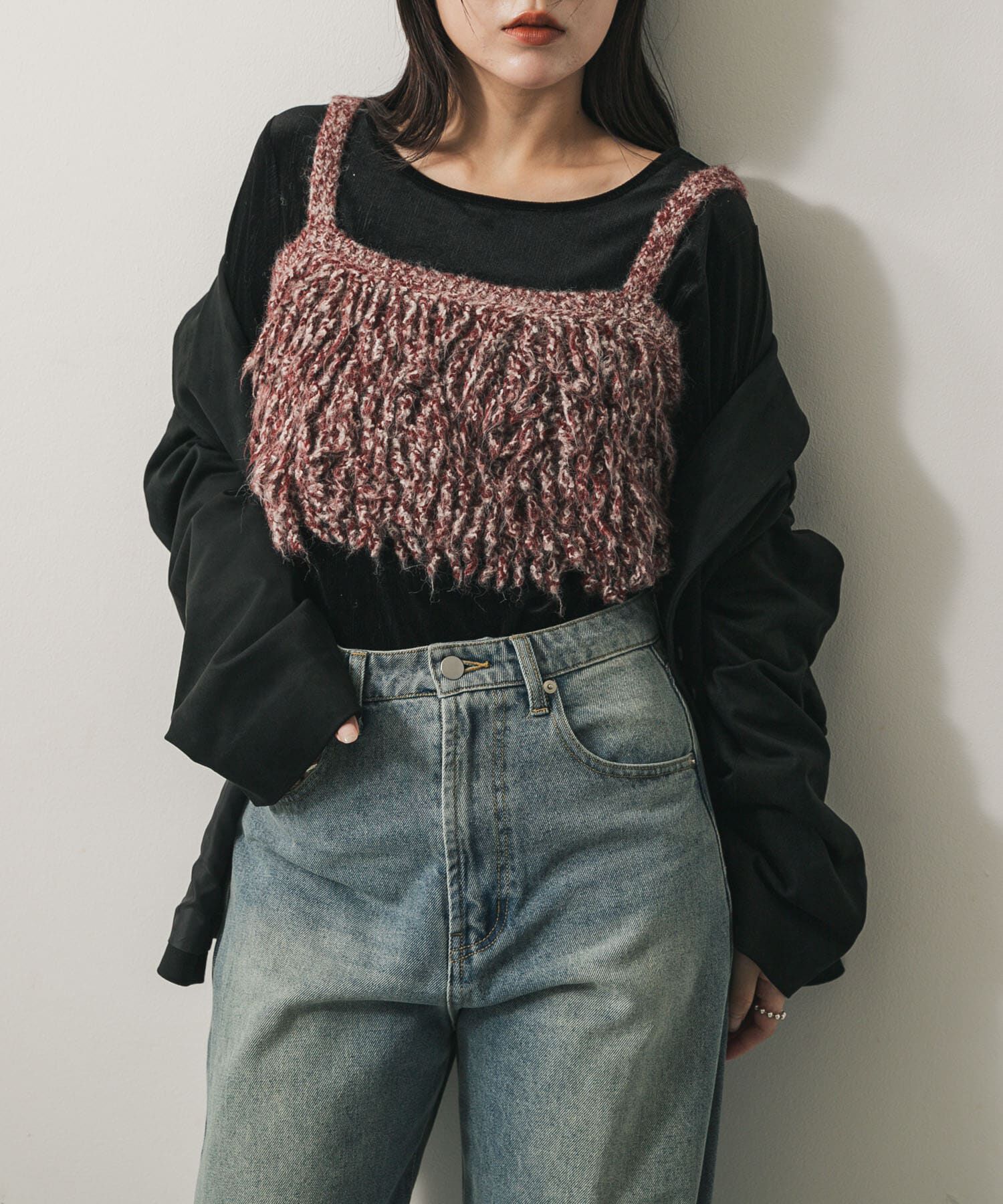 SENSE OF PLACE by URBAN RESEARCH「ニットブラビスチェ」|ニット・セーター|レッド