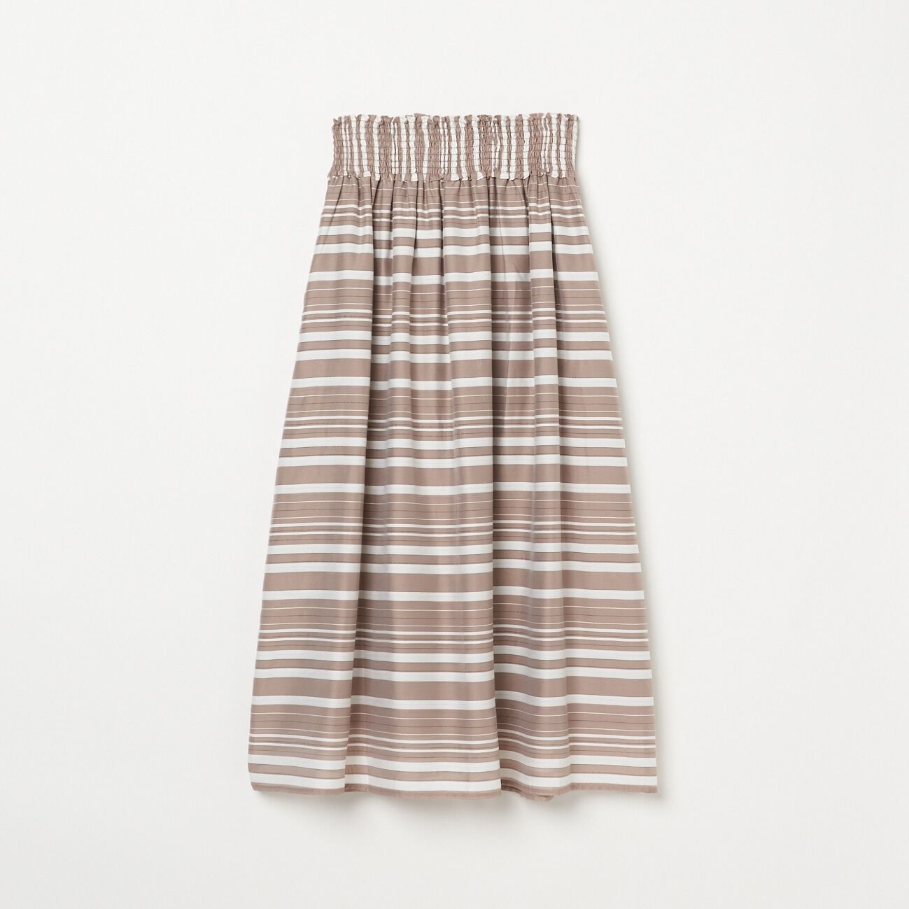 HELIOPOLE「HELIOPOLE SHEER STRIPE SKIRT」|スカート|ベージュ