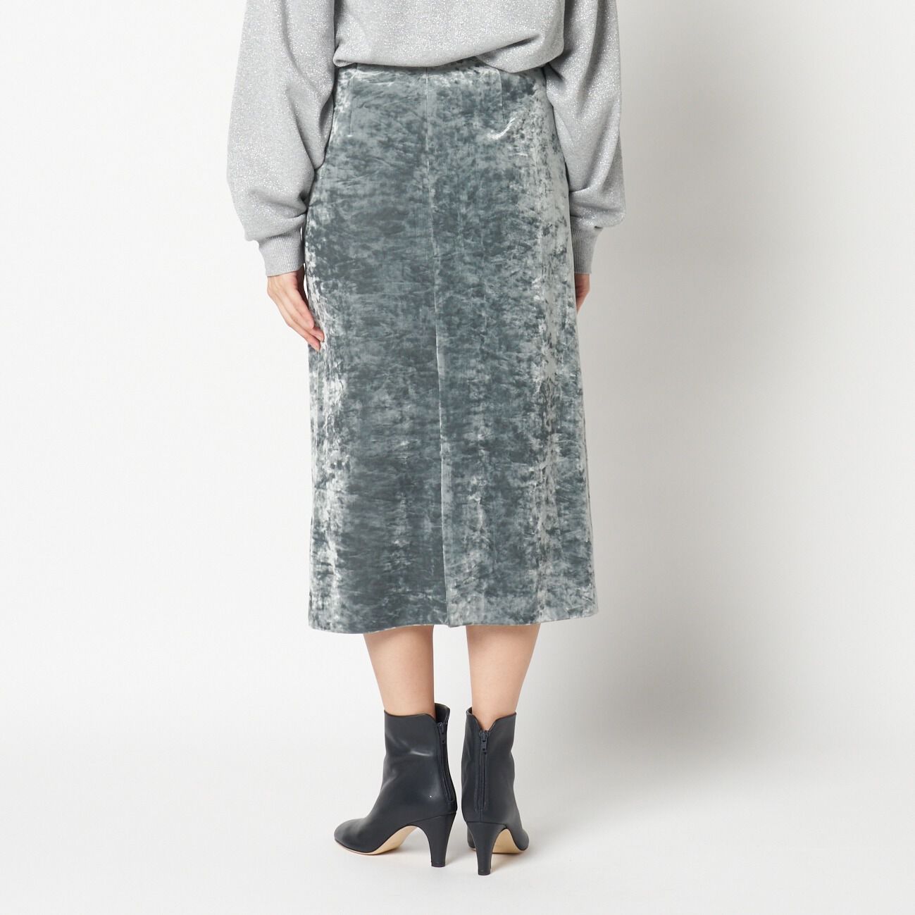 HELIOPOLE「HELIOPOLE CRUSHED VELOUR TIGHT SKIRT」|スカート|
