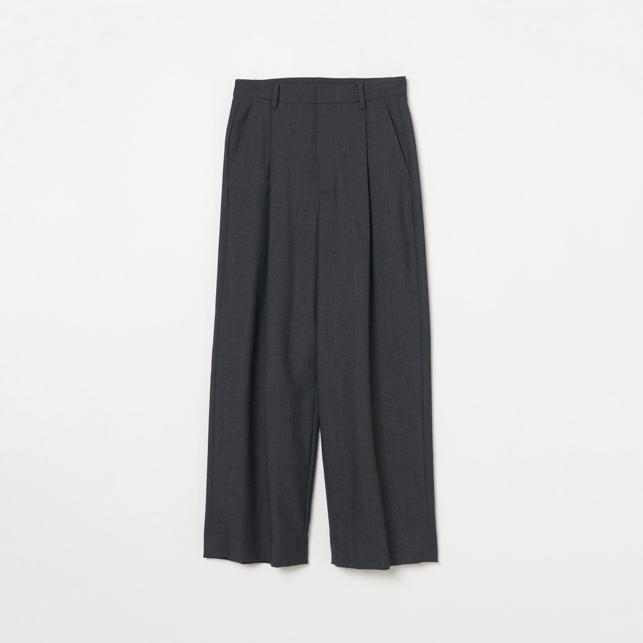 HELIOPOLE「HELIOPOLE GLITTER STRIPE STRAIGHT PANTS」|チノ|ミディアムグレー