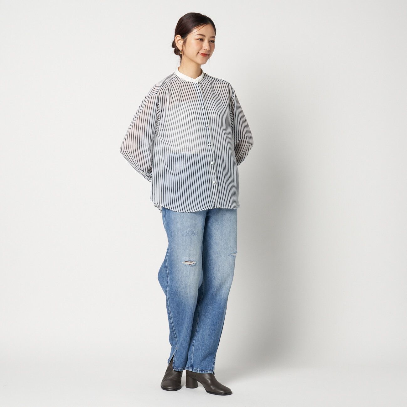 HELIOPOLE「HELIOPOLE the EDITOR SHIRT (CHIFFON)」|シャツ・ブラウス|