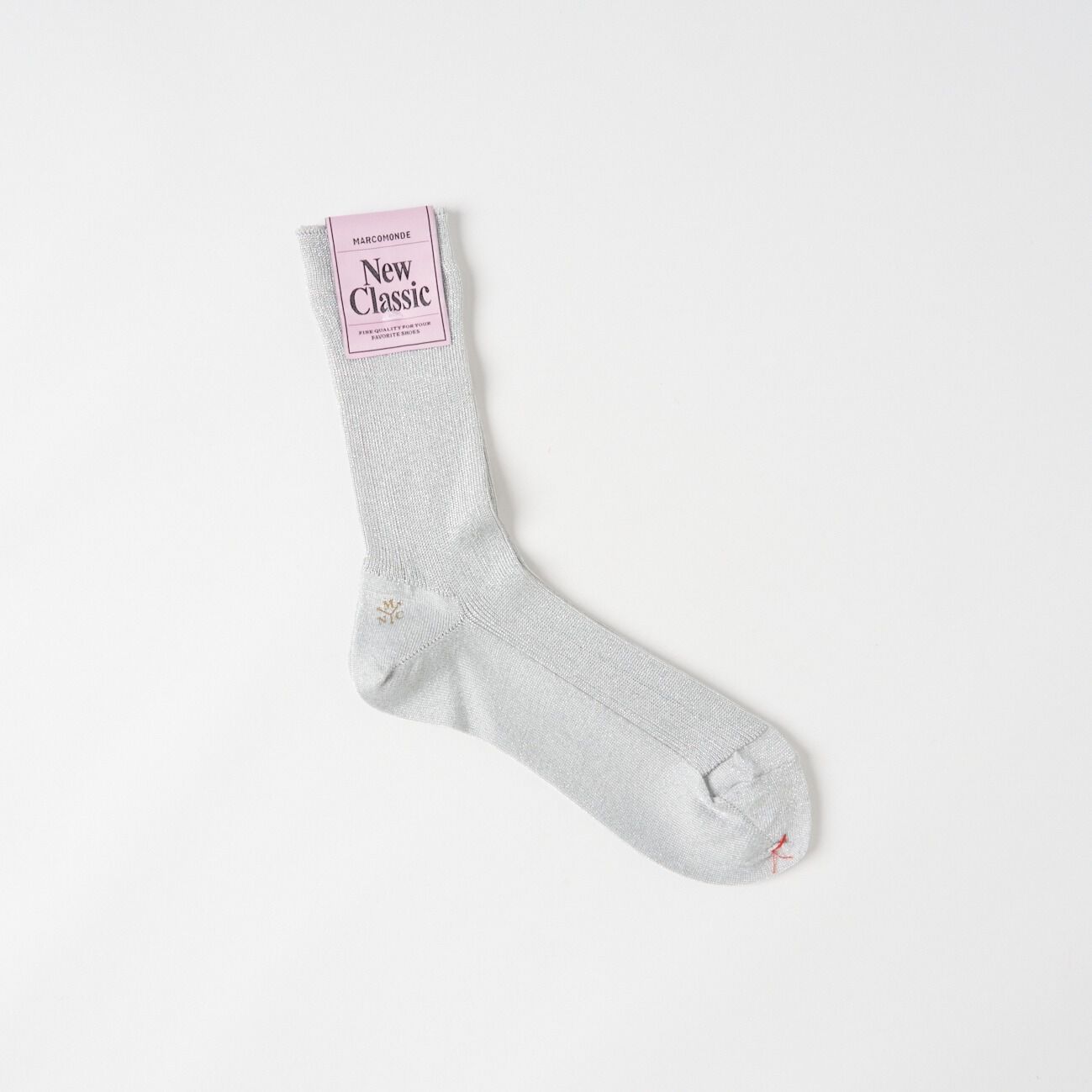  「MARCOMONDE GRITTER RIBBED SOCKS 20」|ソックス|シルバー