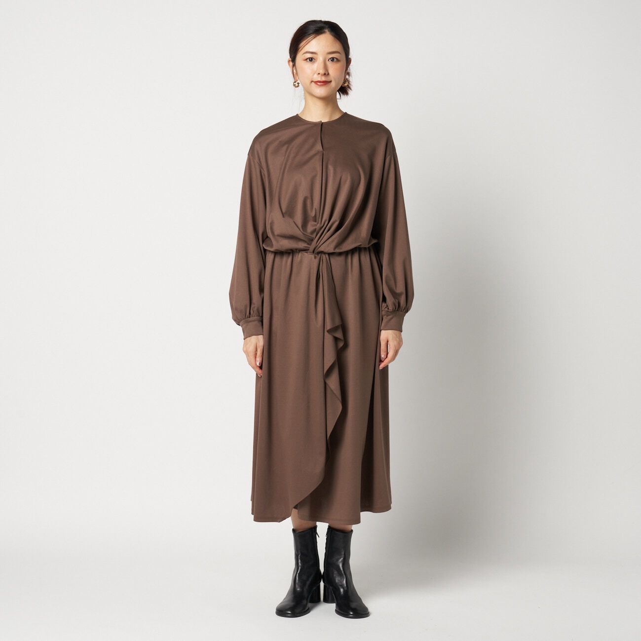 HELIOPOLE「HELIOPOLE DOUBLE JERSEY RUFFLE DRESS」|ワンピース|