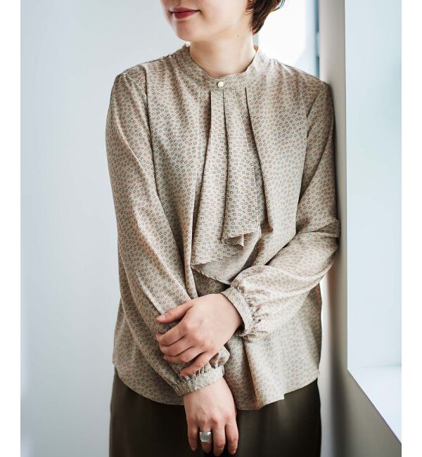 le.coeur blanc「幾何柄スカーフタイブラウス」|シャツ・ブラウス|