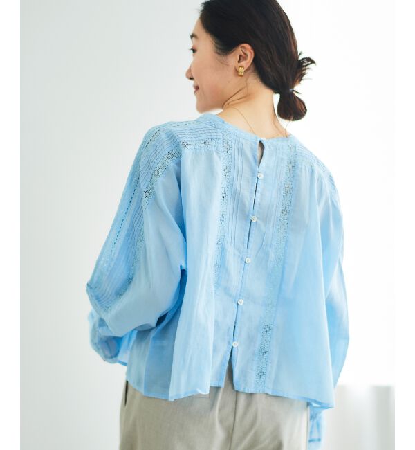  「《手洗い可能》Fanakaリバーレースブラウス」|シャツ・ブラウス|