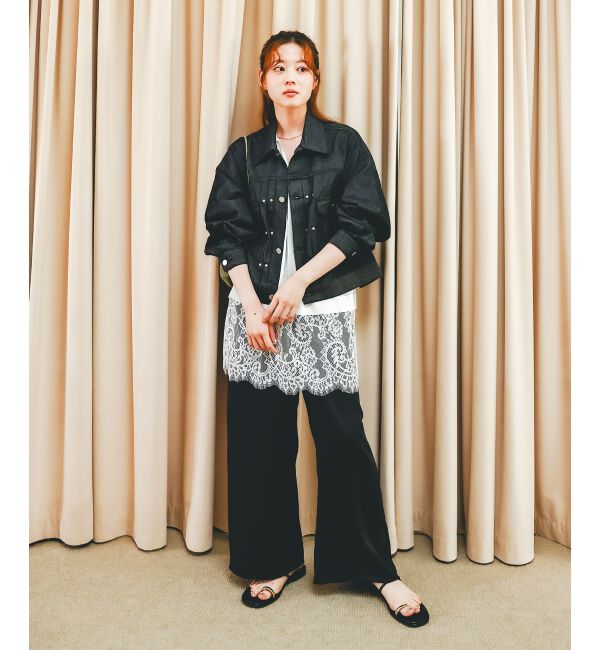  「レースヘムスキッパーブラウス」|シャツ・ブラウス|