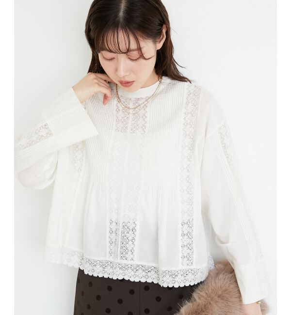  「《手洗い可能》Fanaka別注リバーレースブラウス」|シャツ・ブラウス|