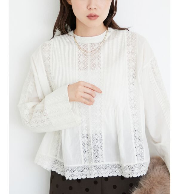  「《手洗い可能》Fanaka別注リバーレースブラウス」|シャツ・ブラウス|