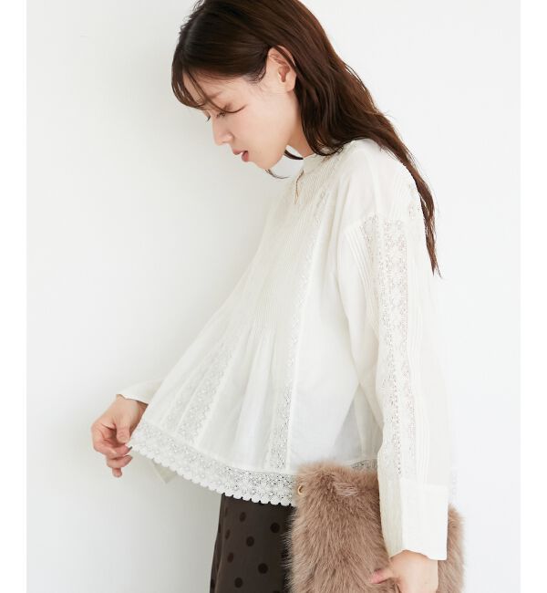  「《手洗い可能》Fanaka別注リバーレースブラウス」|シャツ・ブラウス|