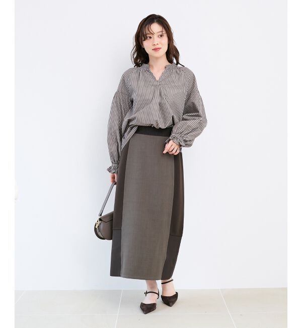  「シャーリングネックブラウス」|シャツ・ブラウス|