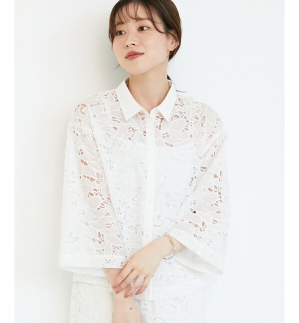  「モチーフレースシャツ」|シャツ・ブラウス|