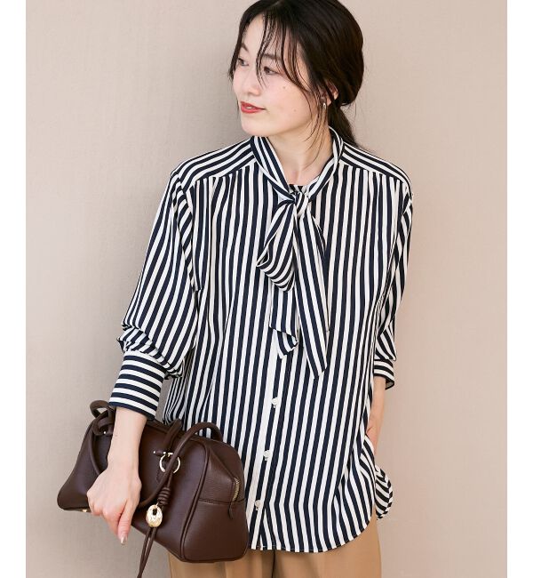  「ストライプボウタイブラウス」|シャツ・ブラウス|