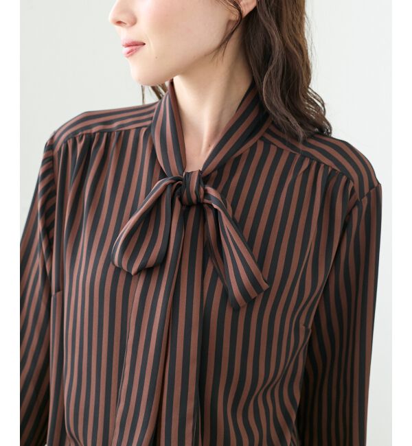  「ストライプボウタイブラウス」|シャツ・ブラウス|