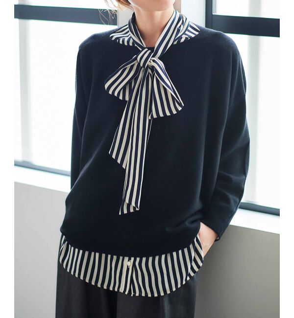  「ストライプボウタイブラウス」|シャツ・ブラウス|