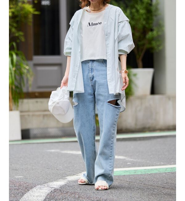 MAJESTICLEGON「2way肩あきレディシャツ」|シャツ・ブラウス|