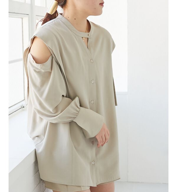 MAJESTICLEGON「2way肩あきレディシャツ」|シャツ・ブラウス|