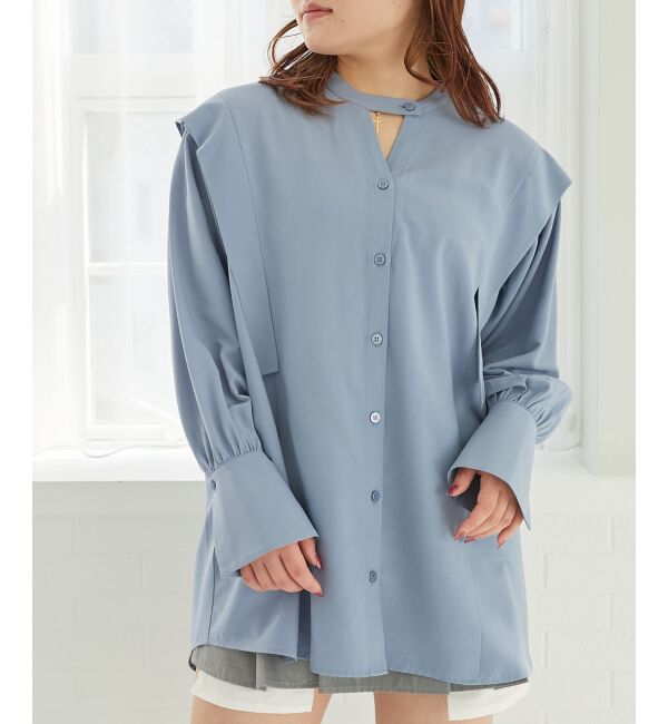 MAJESTICLEGON「2way肩あきレディシャツ」|シャツ・ブラウス|