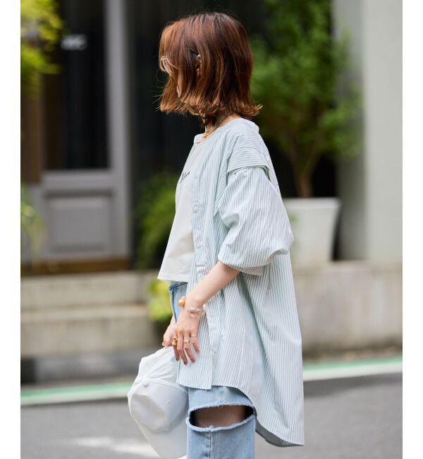 MAJESTICLEGON「2way肩あきレディシャツ」|シャツ・ブラウス|