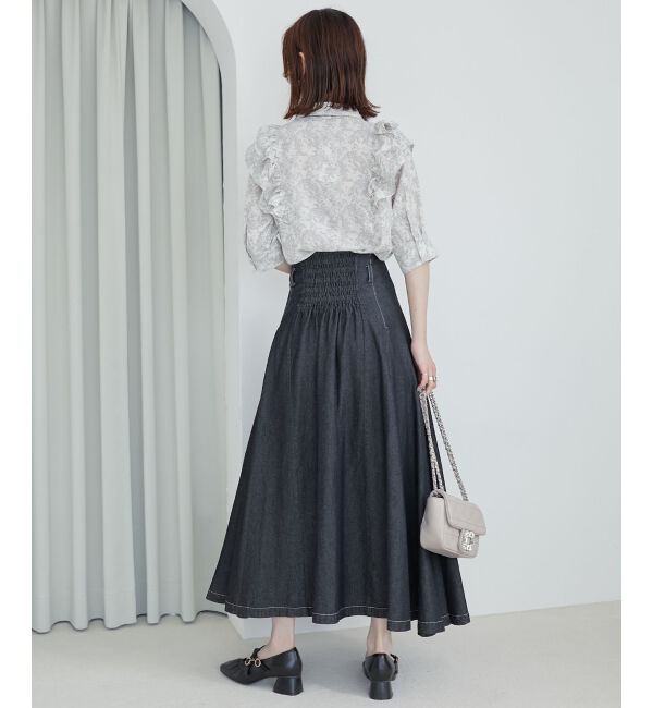 MAJESTICLEGON「バイカラーリボンタイフリルブラウス」|シャツ・ブラウス|