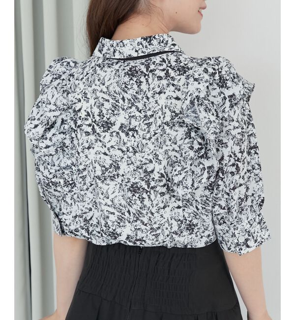 MAJESTICLEGON「バイカラーリボンタイフリルブラウス」|シャツ・ブラウス|