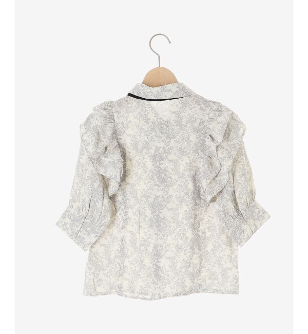 MAJESTICLEGON「バイカラーリボンタイフリルブラウス」|シャツ・ブラウス|