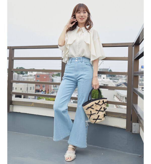  「シアーケープブラウス」|シャツ・ブラウス|