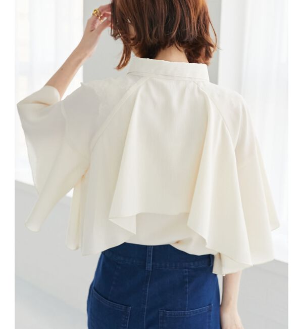  「シアーケープブラウス」|シャツ・ブラウス|